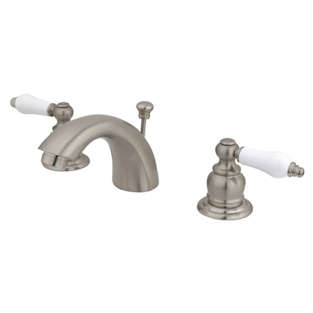 Kingston Brass KB958PL Victorian Mini-Widespread Bathroom Faucet, Brushed Nickel KB958PL